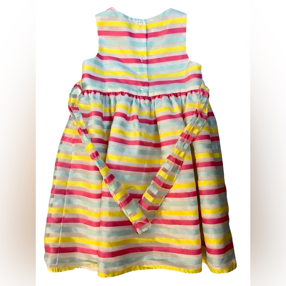 Multicolored Embellished Ruffled Knee-Length Sundress - Picture 4 of 5